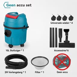 Sello! waterstofzuiger – nat en droog stofzuiger – draadloos – 3-in-1 – 2000w motor – geluidsarm – 2 meter slang – 10 liter — thumbnail 4