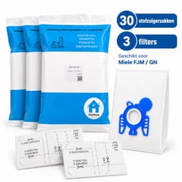 Kleanburg® - Stofzuigerzakken geschikt voor Miele GN 3-D - Classic C1, Complete C2, Complete C3, Cat and Dog - 30 Stofzuigerzakken en 6 Filters — thumbnail 1
