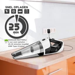 Luxe Kruimeldief – Snoerloos – Best Verkocht – Handstofzuiger – Vacuum Cleaner – 6000mAh – HEPA Filter – 10000PA – Lichtgewicht – Grijs — thumbnail 3