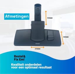 Fixem® - Combi Zuigmond Geschikt voor Miele alle modellen - Stofzuigermond met Kliksysteem groot zuig oppervlak 35mm Sterke kwaliteit - 1 Stuk — thumbnail 2