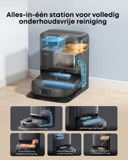 eufy Nieuw 2026 Robotstofzuiger met Dweil C28 Omni - HydroJet-zelfreinigende Dweilrol - Upgrade van X10 Pro - 15.000Pa Zuigkracht - Alles-in-1 Station - Automatisch Dweilen en Drogen - AI-obstakeldetectie — thumbnail 5