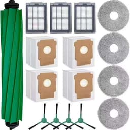 GELLDG 16 stuks vervangingsonderdelenset - 1 hoofdborstel, 3 HEPA-filters, 4 zijborstels, 4 stofzakken en 4 reinigingsdoeken - Geschikt voor iRobot Roomba Plus 405/505/507 combistofzuiger — thumbnail 1
