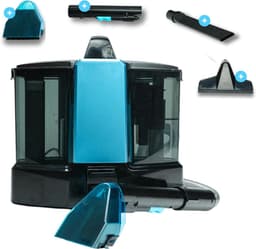 TopChoice® Tapijtreinger - Vlekkenreiniger - Zetelreiniger - met 4 Opzetstukken - Blauw — thumbnail 1
