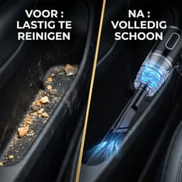 Wishdor Draadloze Handstofzuiger & Kruimeldief - 29.000 Pa - Dubbele Motor - Nat & Droog Gebruik - Inclusief Accessoires - Zwart — thumbnail 3
