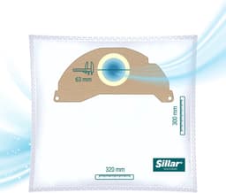 Sillar, stofzuigerzakken, synthetisch, van microvezel, 3 filterlagen, vervanging, geschikt voor stofzuigers Karcher WD2.200 WD 2400 WD 2500 E 5.100 SE 6.100, 10 stuks — thumbnail 3