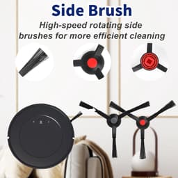 17 STKS Accessoires Kit gescht voor eufy Omni S1 Pro/Omni S1 Robot Stofzuiger, Vervangende Onderdelen Hoofdborstel, Rolling Mop, Zijborstel, Wasbaar Filter, Stofzak — thumbnail 3