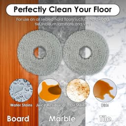 Dweilpads - Geschikt voor dreame X10 / S10 Plus / L10S Ultra - Mop Pad - 13.5*13.5cm - 8 stuks - Grijs — thumbnail 3