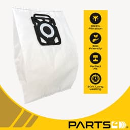 30 Stofzuigerzakken PARTS4® geschikt voor Nilfisk King / Elite / Extreme | Made in Europe | Passend in Nilfisk King GM200, GM300, GM400 series, Nilfisk Elite series, Nilfisk Extreme X100, X150, X210, X300 series, 107412688 — thumbnail 4