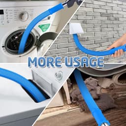 2-delige drogerventilatiereinigingsset, compatibel met alle stofzuigers, drogerpluizenborstel en stofzuigerslang met uittrekbare universele connector voor snelle pluisverwijdering — thumbnail 2