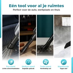 E-Intra® IntraPure 16000PA – 10 Opzetstukken - Kruimeldief Snoerloos - 3 Zuig & Blaas Standen - Opbergtas - Voor Auto, Thuis en Kantoor - Klein maar Krachtig - Stil & Compact – Krachtige Handstofzuiger met HEPA-filter en USB-Handstofzuiger — thumbnail 2