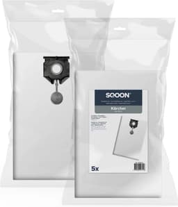 SQOON® Stofzuigerzakken Geschikt voor Kärcher NT30/1 Series – Vervangt Model 2.889-154.0 – 5 Stuks — thumbnail 1