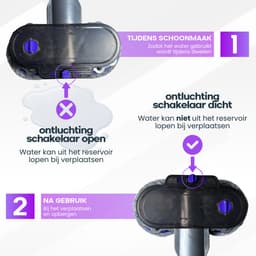 Actueell® Elektrische Opzetstuk D2 Geschikt voor Dyson V7 V8 V10 V11 V15 Steelstofzuiger – Mop Dweil Vloerwisser – Stofzuigermond – Vloermop – Nat & Droog – Inclusief 6 Dweil Pads — thumbnail 2