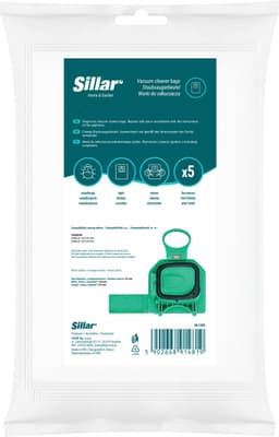 Sillar, stofzuigerzakken, synthetisch, anti-allergeen, van microvezel, geschikt voor Vorwerk KOBOLD 140/150, VK140/150, vervanging, 10 stuks — thumbnail 1