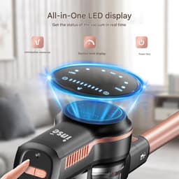 INSE Steelstofzuiger Draadloos - Stofzuiger Draadloos - 6-in-1 - S7P - Goudkleurig - Lichtgewicht Steelstofzuiger - 40 kPa, 60 min. gebruiksduur - 65 dB - 1.2 L tank — thumbnail 3