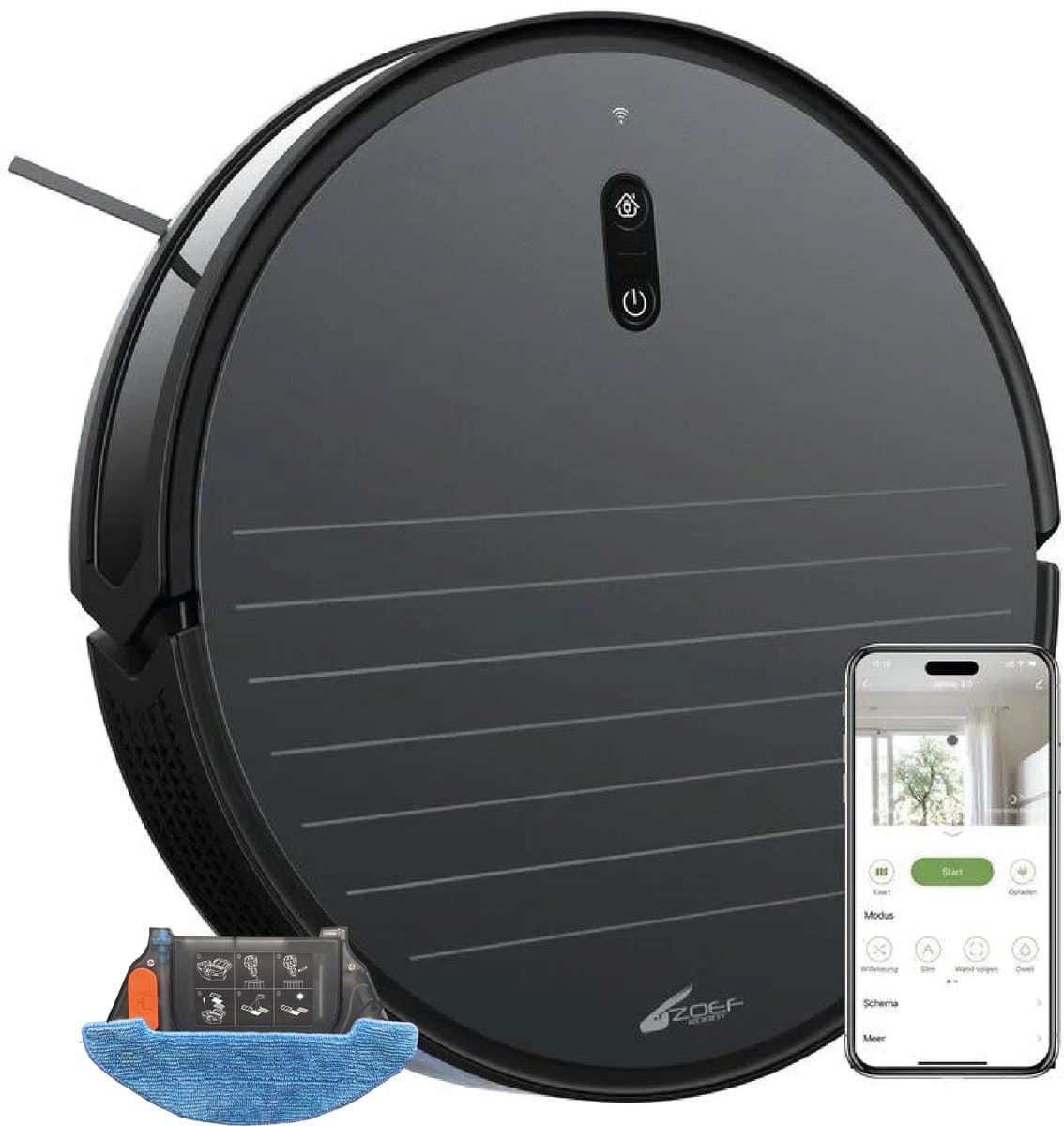 Zoef Robot Robotstofzuiger met dweilfunctie Jannie 4.1 2in1 - Robotstofzuiger - Vacuum cleaner - Dweilrobot - Dweilsysteem — afbeelding 1