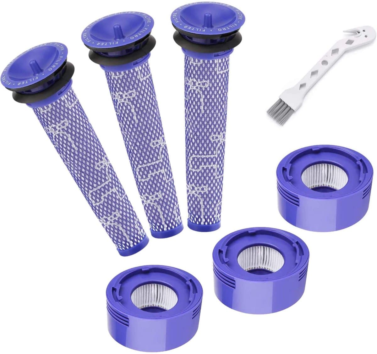 Dyson V7 en V8 Filters (3+3 Stuks, Plus.Parts® alternatief voor 965661-01 / 967478-01) — afbeelding 1