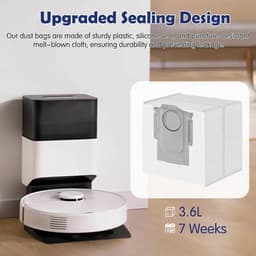 12x Stofzuigerzakken - Geschikt voor Roborock Q5+ en Q5 Pro+, Q7+ en Q7 Max+, S7 MaxV Ultra, S7 Pro Ultra, Q8+ Max, S8+ en S8 Pro Ultra stofzakken - Robotstofzuiger Accessoires — thumbnail 2