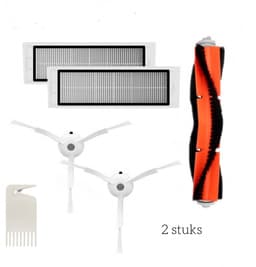 Vervangende onderdelenset - Geschikt voor veegmachines uit de Xiaowa, Mijia/1S, Roborock S50/T6-serie4 filters（2 hoofdborstels, 4 zijborstels, 2 messen） — thumbnail 1