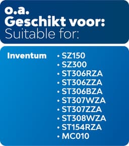8x Dparts stofzuigerzakken geschikt voor Inventum - inclusief motorfilter - voor SZ150 SZ300 ST306RZA ST306ZZA ST306BZA ST307WZA ST307ZZA ST308WZA ST154RZA MC010 — thumbnail 2