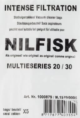 Stofzuigerzakken - Geschikt voor Nilfisk Multi series 20/30 - 5 stuks - — thumbnail 3