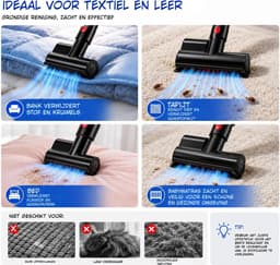 Kavora® Steelstofzuiger Draadloos - Steelstofzuigers Snoerloos - Draadloze Stofzuiger - Blauw/Grijs - 25cm x 22cm x 115cm — thumbnail 4