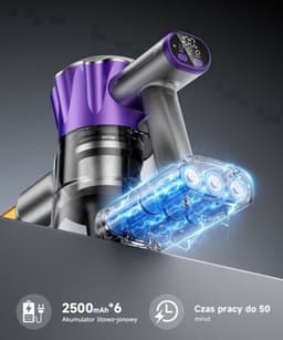 Steelstofzuiger Draadloos - 500W Motor - 50 Minuten Gebruikstijd - Zakloos - HEPA Filter - Voor Tapijt En Harde Vloeren — thumbnail 1