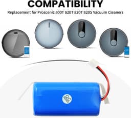 14.4V Vervangende Accu voor Proscenic Stofzuigers met 3000mAh Capaciteit — thumbnail 3