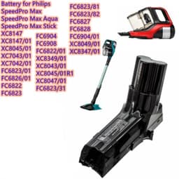 Stofzuigeraccu - Geschikt voor Philips SpeedPro Max - Lithium-ion — thumbnail 5
