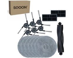 SQOON® vervangingsset geschikt voor Dreame X40 serie robotstofzuigers - 15-delige onderhoudskit met HEPA filters, zijborstels, borstelrol en dweilpadschijven