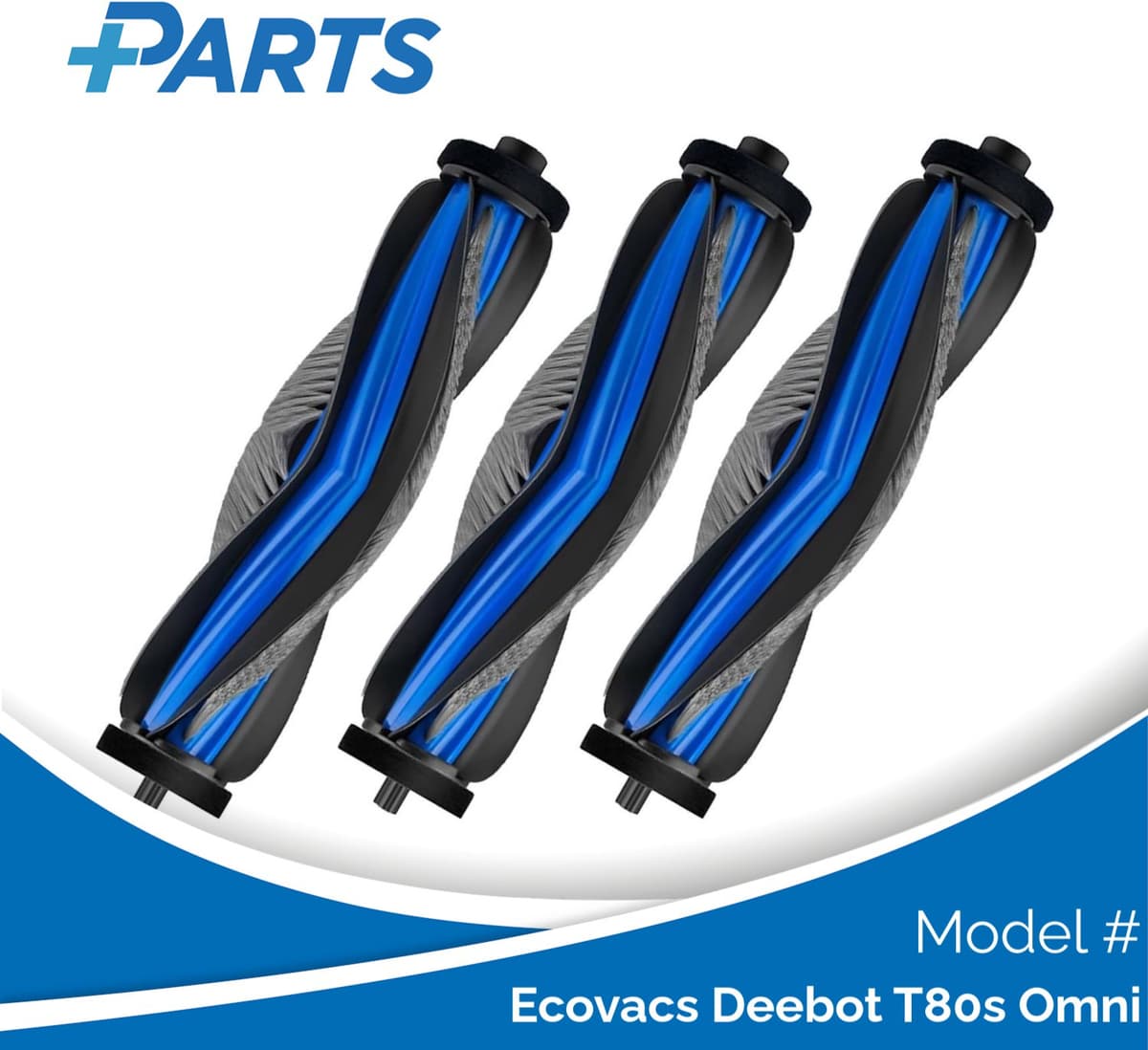 Ecovacs Deebot T80s Omni Borstels (3 Stuks, Plus.Parts® alternatief voor DMB010030) — afbeelding 1