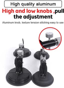 Zuignap Glasheffer - Vacuüm Sucker Tegel Lifter - Materiaal Verplaatsen - Verstelbare Zuigkracht - 150KG - Zilver — thumbnail 2