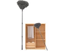 Ventilator Duster - Reinigingsgereedschap - Plafond Reinigen - Uitschuifbare Stang - 44 x 23 cm - Grijs