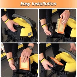 3 Stuks Voor KäRcher Stofzuigerfilterset - Filter Voor Stofzuiger -Vlakfilter voor KäRcher Wd4/Wd5/Wd6/Mv4/Mv5/Mv6 Vlakfilter — thumbnail 5