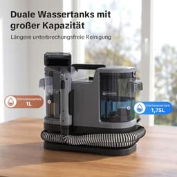 Tapijtreiniger - Meubelreiniger Stofzuiger - Vlekken Verwijderen - Krachtige Zuigkracht - 18 kPa - Grijs — thumbnail 2