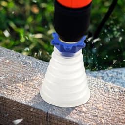 Boorstofverzamelaar - Stofopvangbak Boor - Stofvrij Boren - Efficiënte Stofafzuiging - 105 mm - Grijs — thumbnail 2