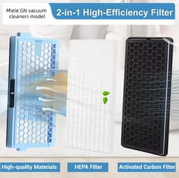 Geschikt voor Miele C2 C3 S5 S8 SF-HA 50-serie stofzuigers HEPA-filter 3D Airclean GN stofzak motorbeschermingsfilter — thumbnail 4