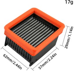 8 STUKS HEPA filter - geschikt voor UWANT D100 - D100 PLUS - D100 PRO - V8 & V10 - D5 - D5 PRO - A60 - A100 - A558 - voor robotstofzuiger - 62*57*29mm - met reinigingsborstel — thumbnail 2