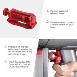 Trigger Lock Voor Dyson - Dyson Trigger Lock & Schakelaar Vergrendeling - Aan Uit Knop - Vergrendeling - Dyson Onderdelen - Dyson Accessoires - Compatibel Met Dyson Stofzuiger - Voor Dyson V6 V7 V8 V10 V11 V15 - Rood — thumbnail 3