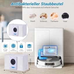 Accessoireset geschikt voor Ecovacs Deebot T20 Omni / T20e Omni - 4 Antibacteriële Stofzakken, 1 Hoofdborstel, 4 HEPA-filters, 4 Reinigingsdoeken, 6 Zijborstels — thumbnail 3