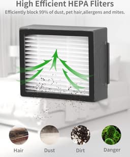 reserveonderdelen geschikt voor iRobot Roomba E & I serie, accessoires geschikt voor E5 E6 i7 i7+ i3 i3+ i4 i4+ i6 i6+ ,reserveonderdelen 1 paar multivloerborstel, 4 filters, 6 zijborstels — thumbnail 2