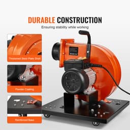 Stofafscheider 1 HP, 460 CFM luchtstroom, 21 gallon opvangzak, 2,5 micron filtratie voor industriële werkplaatsen, Mobiele houtstofafscheider met handvat en wielen — thumbnail 4