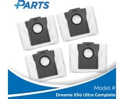 Dreame X60 Ultra Complete Stofzakken (4 Stuks, Plus.Parts® alternatief voor RDB8)