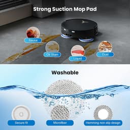 24-delige vervangingsset voor Ecovacs Deebot T50 Pro Omni / T50 Pro Omni Gen2 robotstofzuiger, inclusief 1 hoofdborstel, 6 stofzakken, 4 filters, 6 zijborstels, 6 dweilpads en 1 reinigingsaccessoire — thumbnail 5