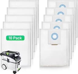 10 stuks 496186 zelfreinigende filterzakken voor Festool CT 36 CTL 36 CTM 36 stofzuigers SC FIS-CT 36/5 stofzuiger (vervangingsstofzak) — thumbnail 1