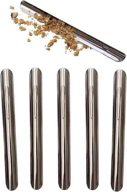 Tafelkruimel Roestvrijstaal - Kruimelveger Restaurant - Tafel Snel Schoonmaken - Duurzaam Metaal - 5 Stuks - Zilver — thumbnail 5