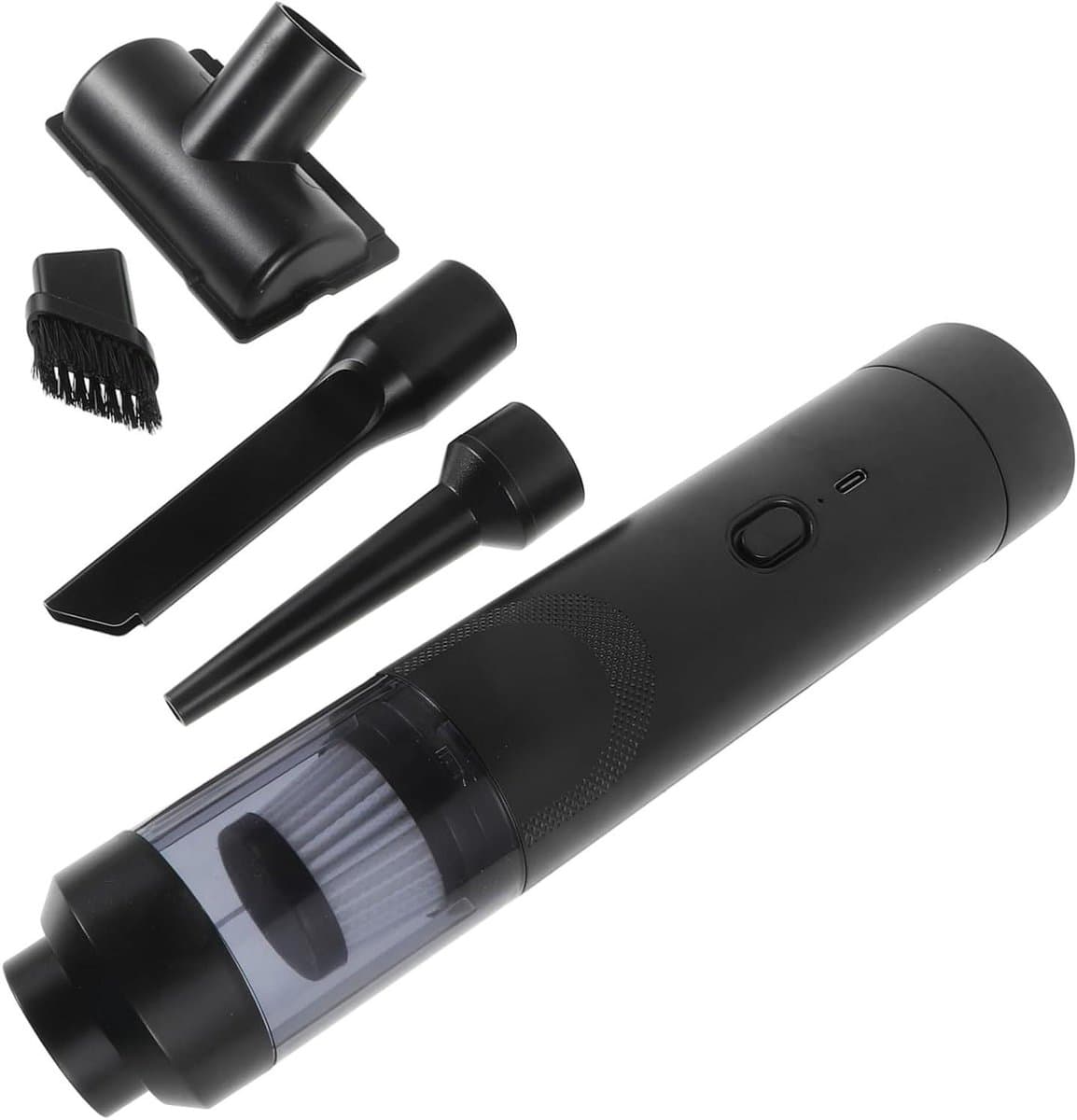 Draagbare Handstofzuiger - Kruimeldief Auto - Snel Schoonmaken - Snellaadtechnologie - 27 cm Lengte - Zwart — afbeelding 1