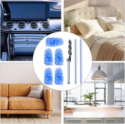 Microfiber Stoffer - Verstelbare Telescoopsteel - Hoge Oppervlakken Reinigen - 180 Graden Draaibaar - 80 cm - Grijs — thumbnail 3