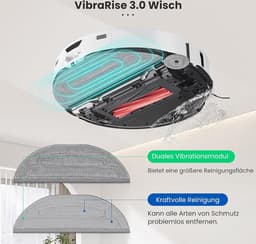 Set van 12 dweildoeken voor Roborock S8 MaxV Ultra robotstofzuiger, 6 dweilen en 6 zijwisser, zilverionen microvezel VibraRise 3.0 dweilsysteem, accessoires — thumbnail 5