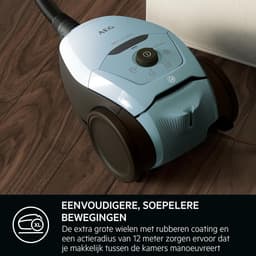 Stofzuiger met zak - Cilinderstofzuiger - Efficiënt schoonmaken - Smart modus energiebesparing - 12 meter actieradius - Lichtblauw — thumbnail 3