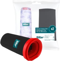 Sillar set 2 stofzuigerfilters, wasbaar, herbruikbaar, geschikt voor Bosch Flexxo Series 4, vervangende filters, schuimfilter, hoofdfilter, vervanging 12026520 / 12027764 — thumbnail 3